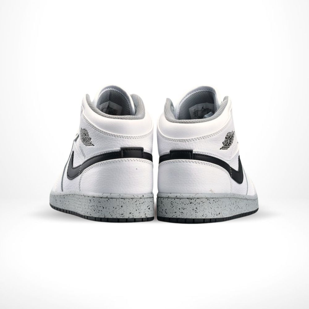Air Jordan 1 Mid White Cement Black