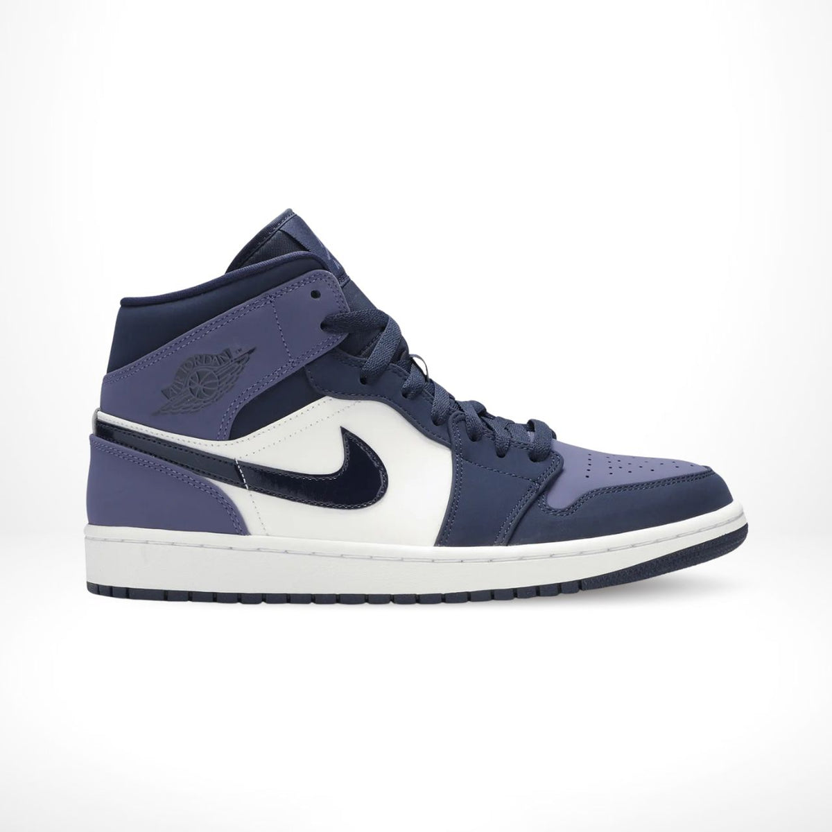 Air Jordan 1 Mid Obsidian Purple White