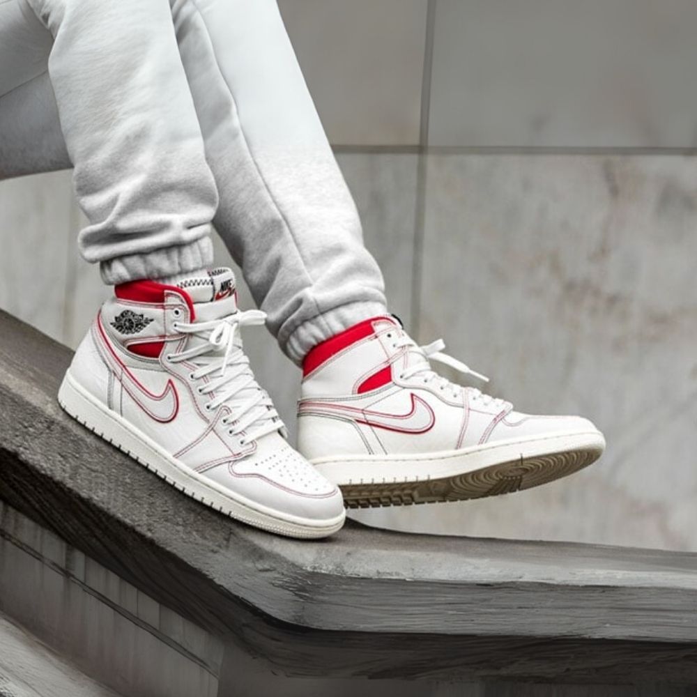 Air Jordan 1 Retro High OG Phantom Sail Red