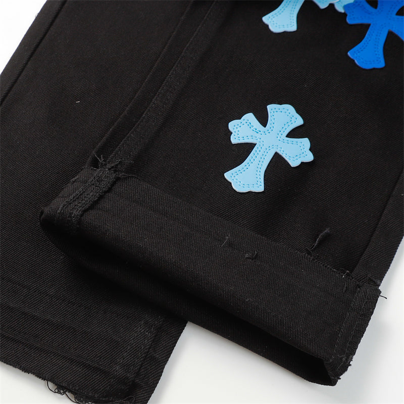 Chrome Hearts Statement Denim Jeans - Bold Designer Streetwear