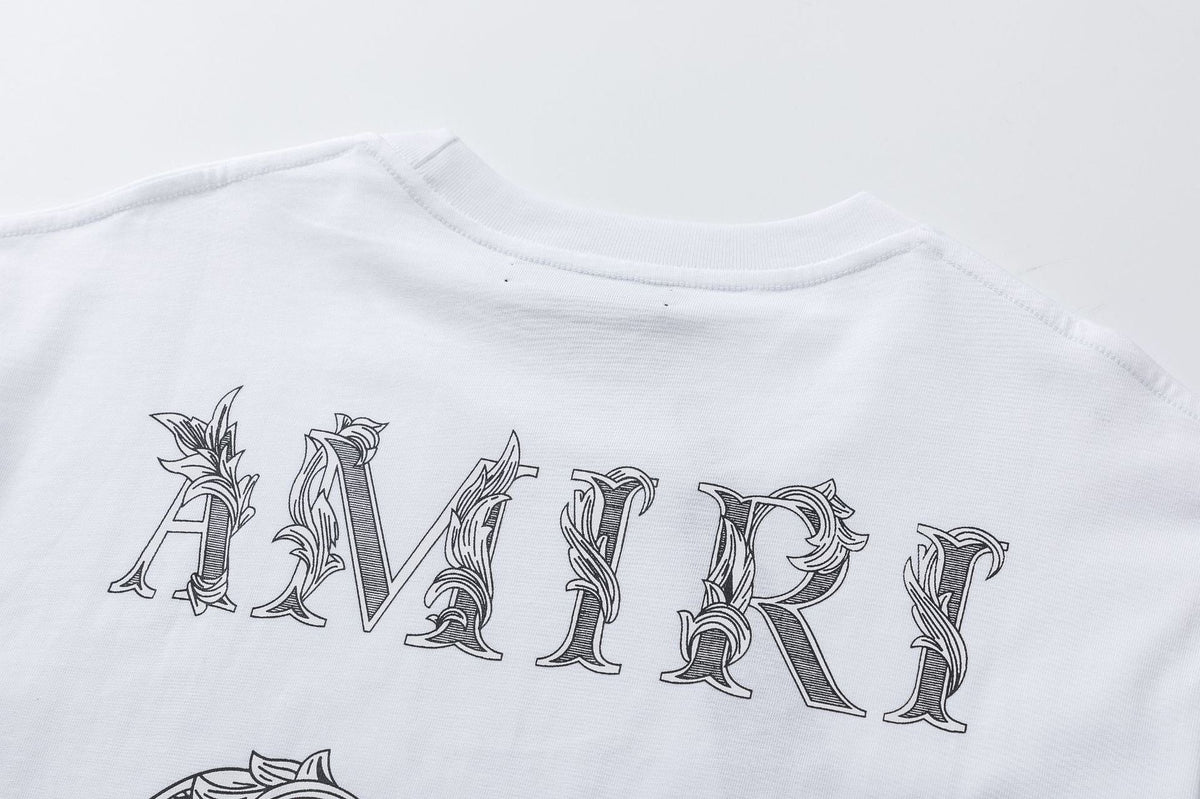 Amiri Fashion Printed Crewneck T-Shirt