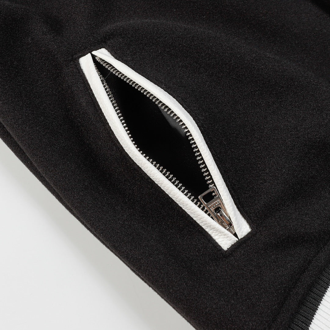 Amiri Fashion-Appliquéd Leather Bomber Jacket