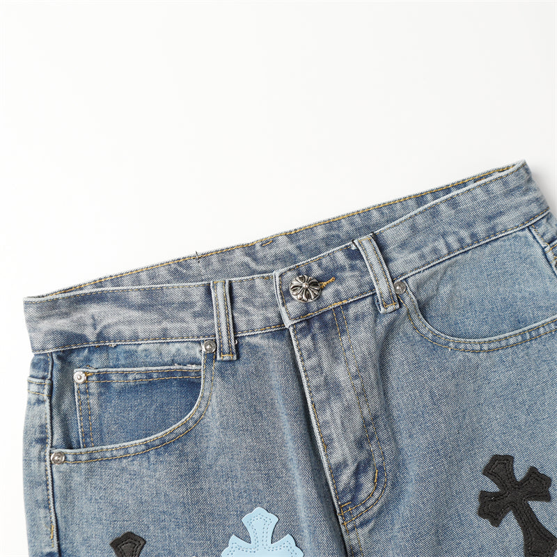 Chrome Hearts Couture Denim Jeans - High Fashion Luxury Statement