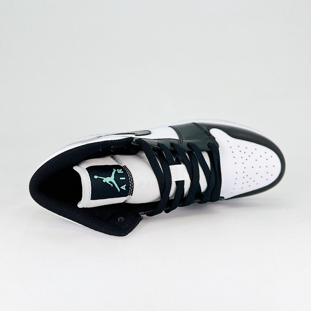 Air Jordan 1 Mid Silver Toe Black White