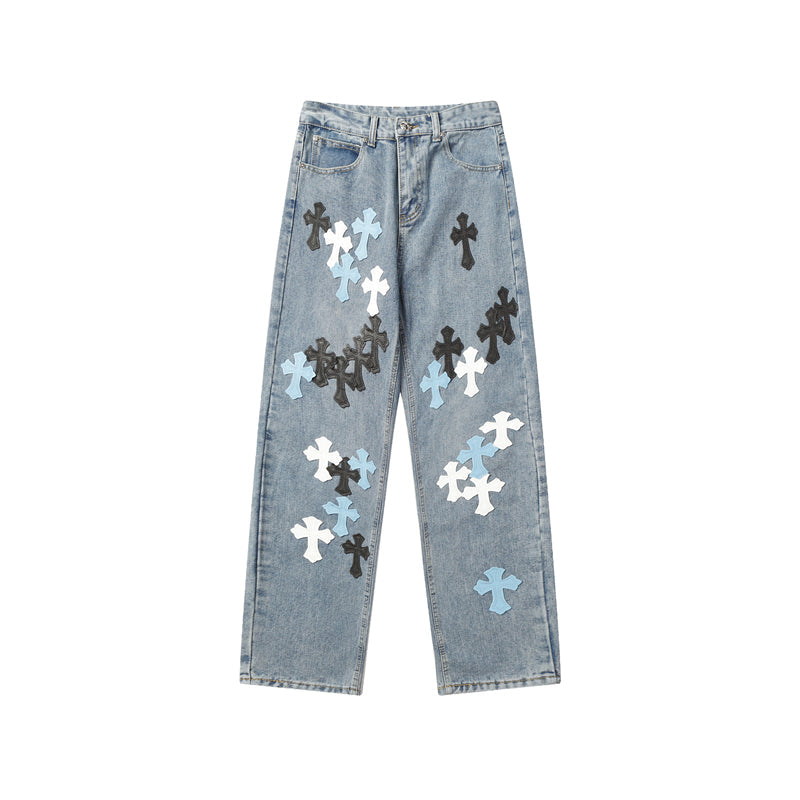 Chrome Hearts Couture Denim Jeans - High Fashion Luxury Statement