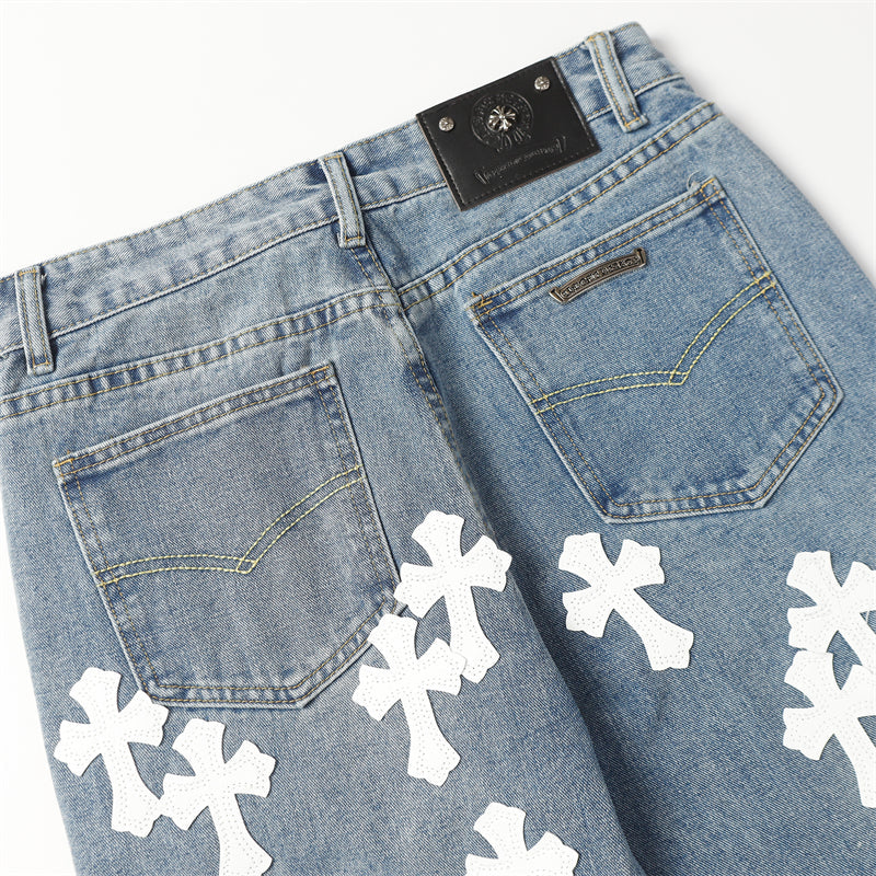 Chrome Hearts Couture Denim Jeans - High Fashion Luxury Statement
