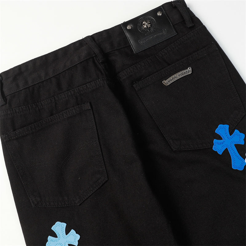Chrome Hearts Statement Denim Jeans - Bold Designer Streetwear
