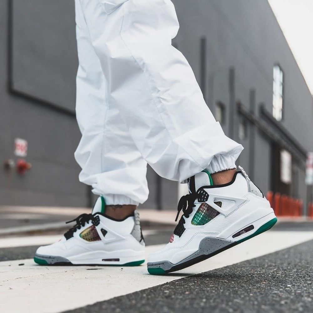 Air Jordan 4 Retro Lucid Green Rasta