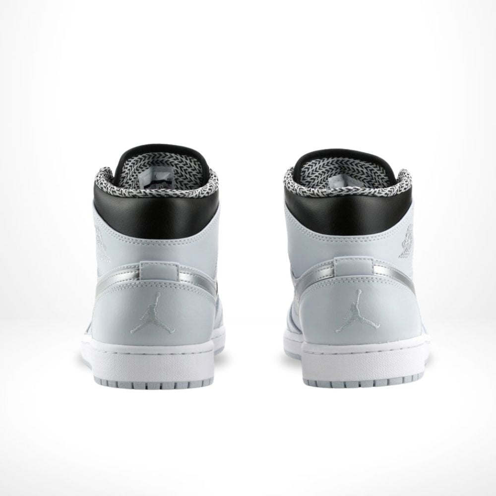 Air Jordan 1 Mid Pure Platinum Metallic Silver