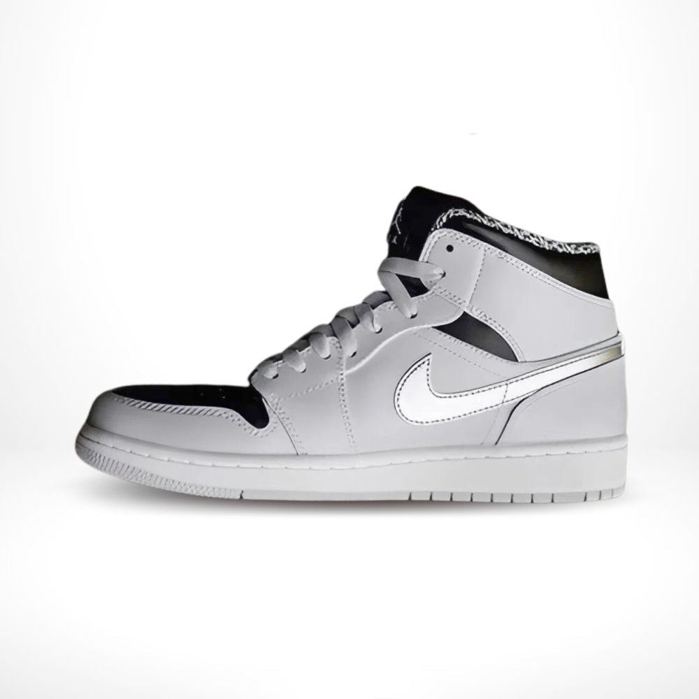 Air Jordan 1 Mid Pure Platinum Metallic Silver