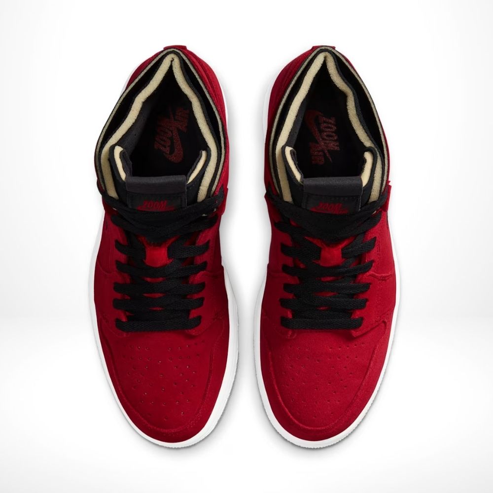 Air Jordan 1 High Zoom Air CMFT Red Suede White