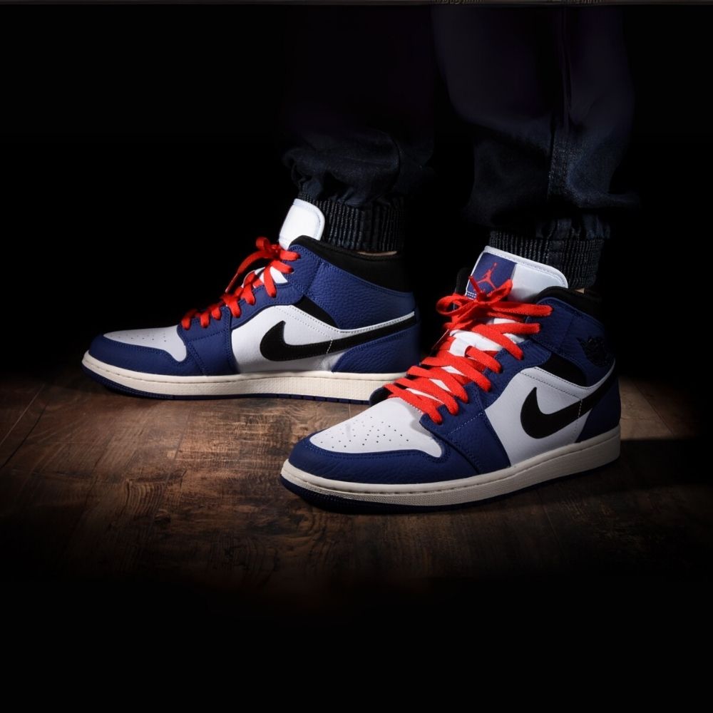 Air Jordan 1 Mid Deep Royal Blue Black