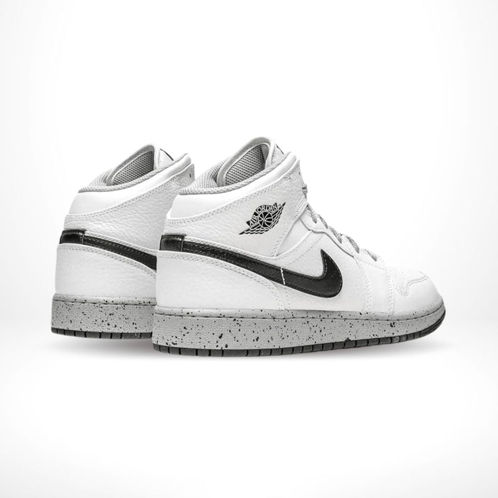 Air Jordan 1 Mid White Cement Black