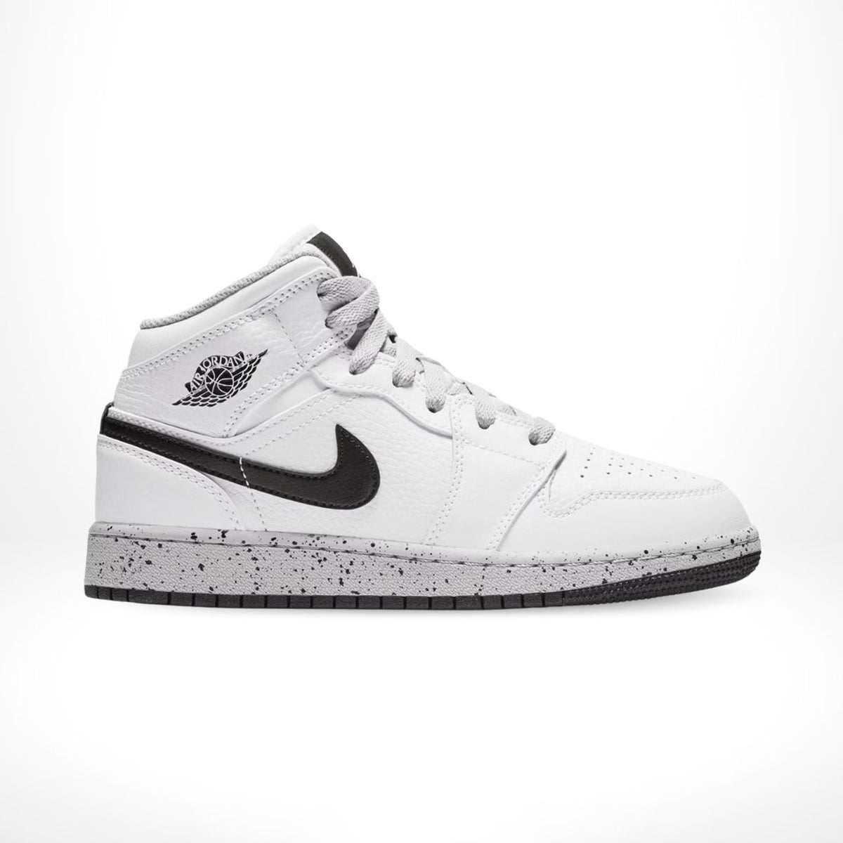 Air Jordan 1 Mid White Cement Black