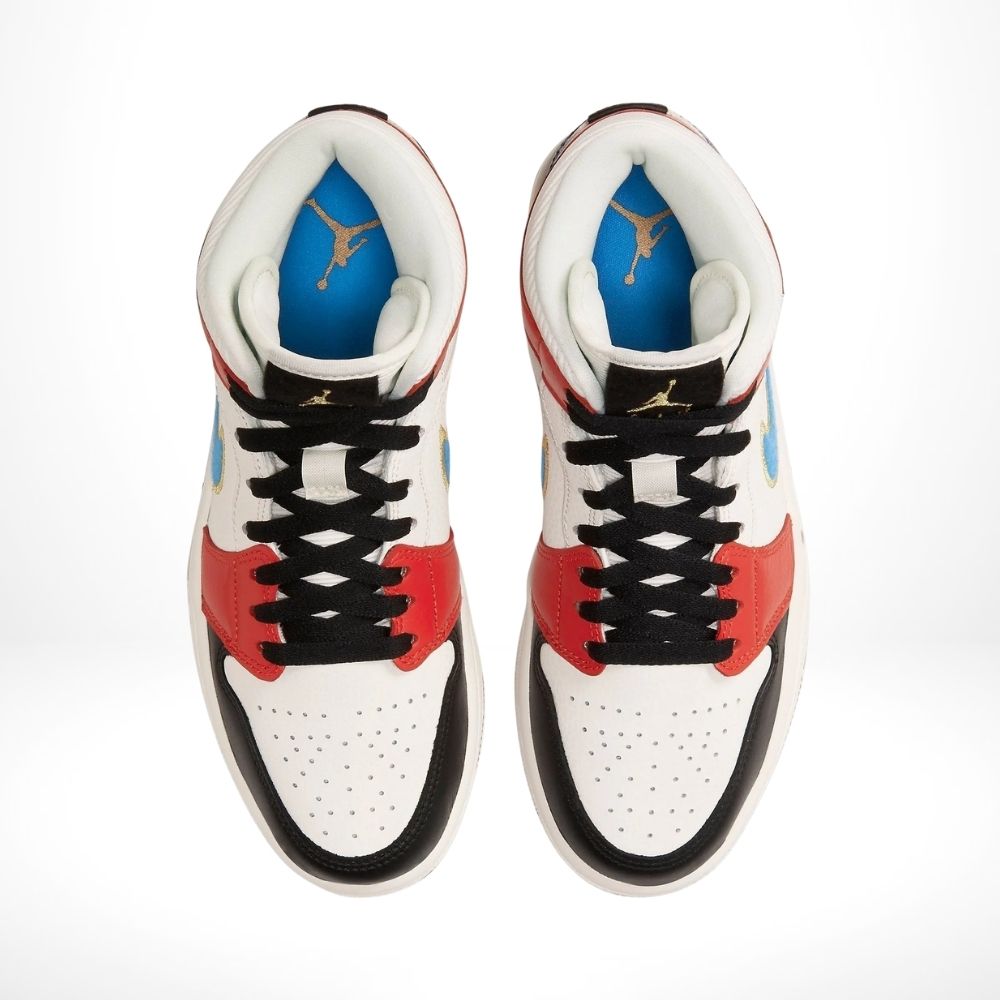 Air Jordan 1 Mid Let Man Sail Red