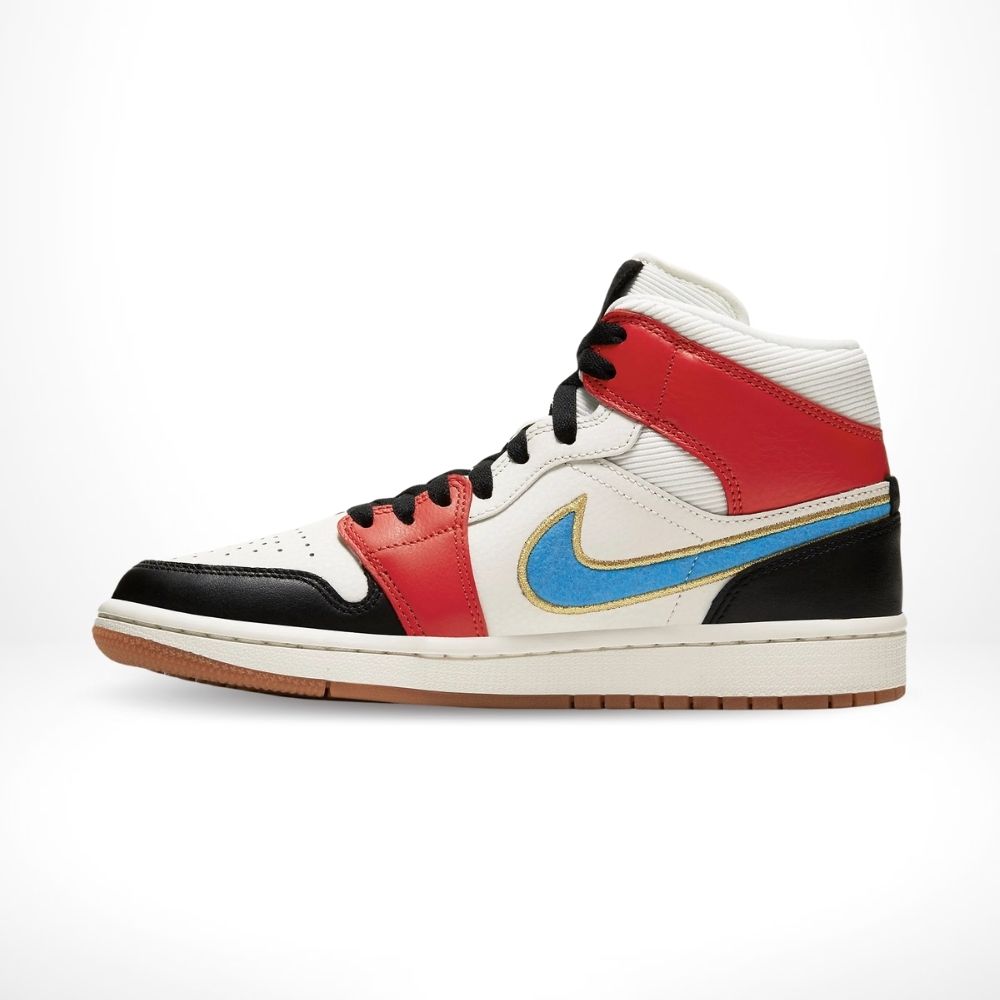 Air Jordan 1 Mid Let Man Sail Red
