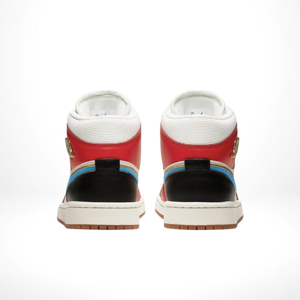 Air Jordan 1 Mid Let Man Sail Red