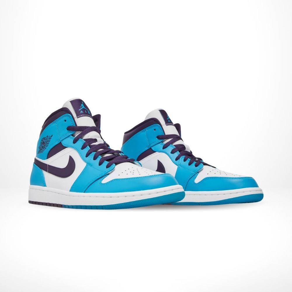 Air Jordan 1 Mid Hornets Blue White