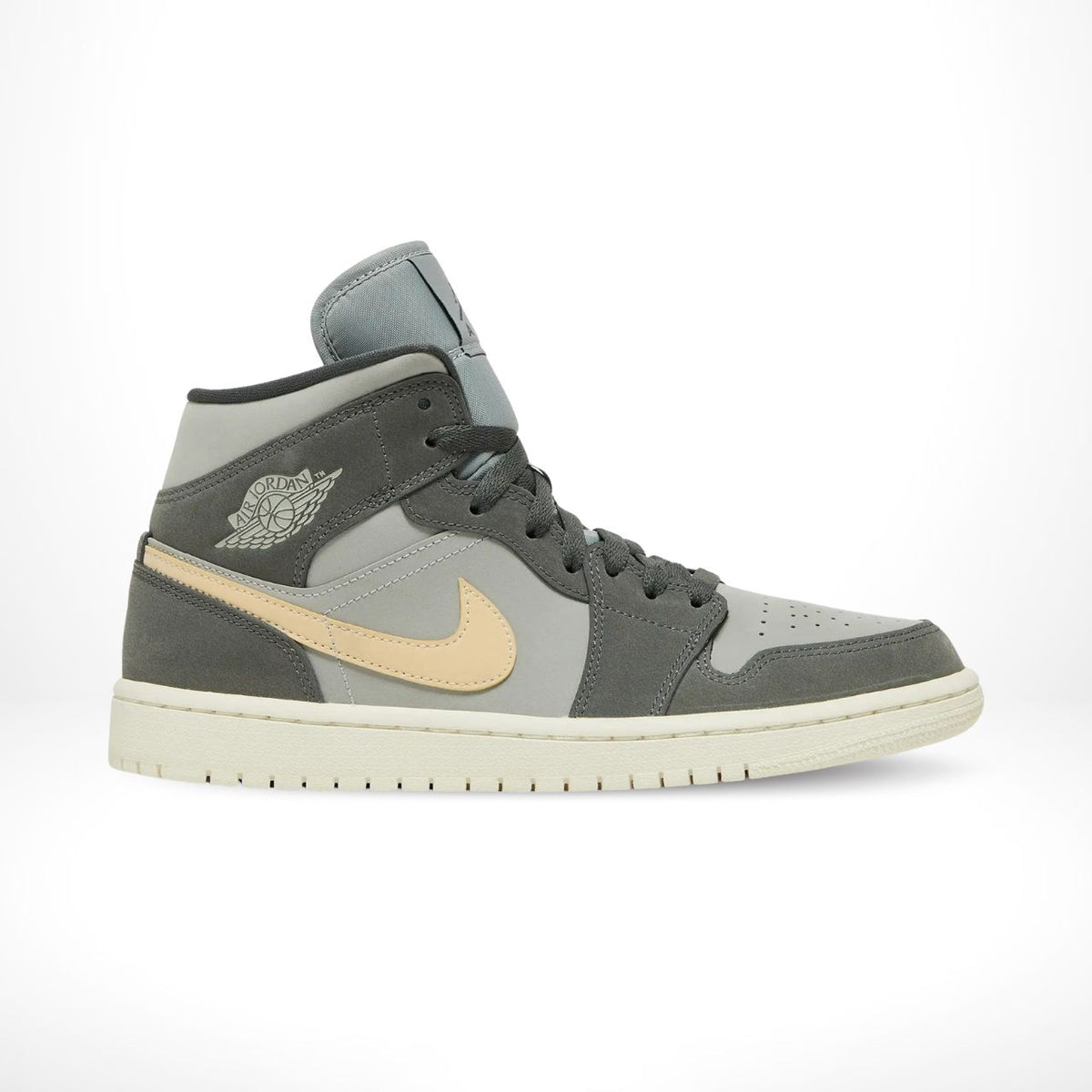 Air Jordan 1 Mid Iron Grey White Onyx Smoke Grey