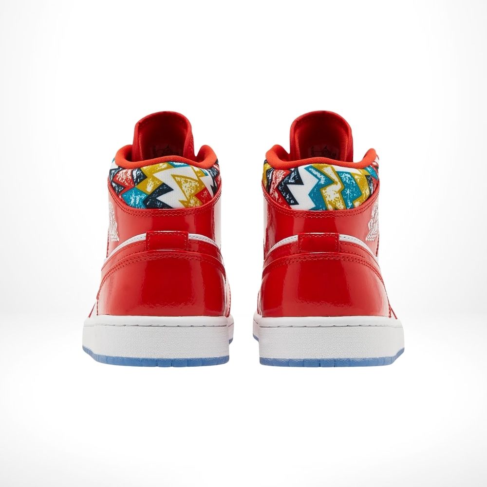 Air Jordan 1 Mid Barcelona Sweater Red White SE