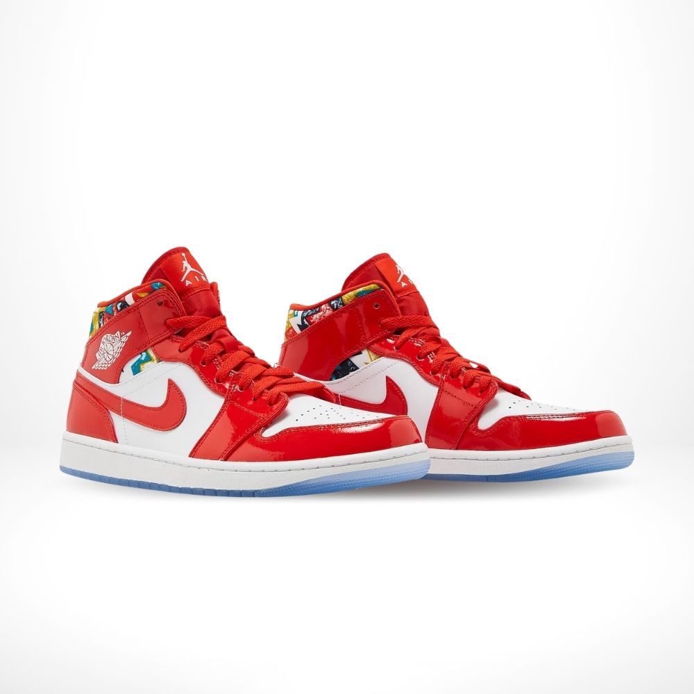 Air Jordan 1 Mid Barcelona Sweater Red White SE