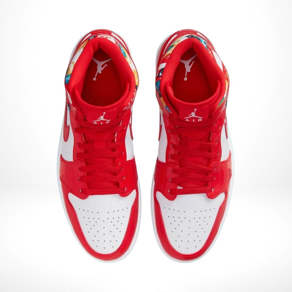 Air Jordan 1 Mid Barcelona Sweater Red White SE