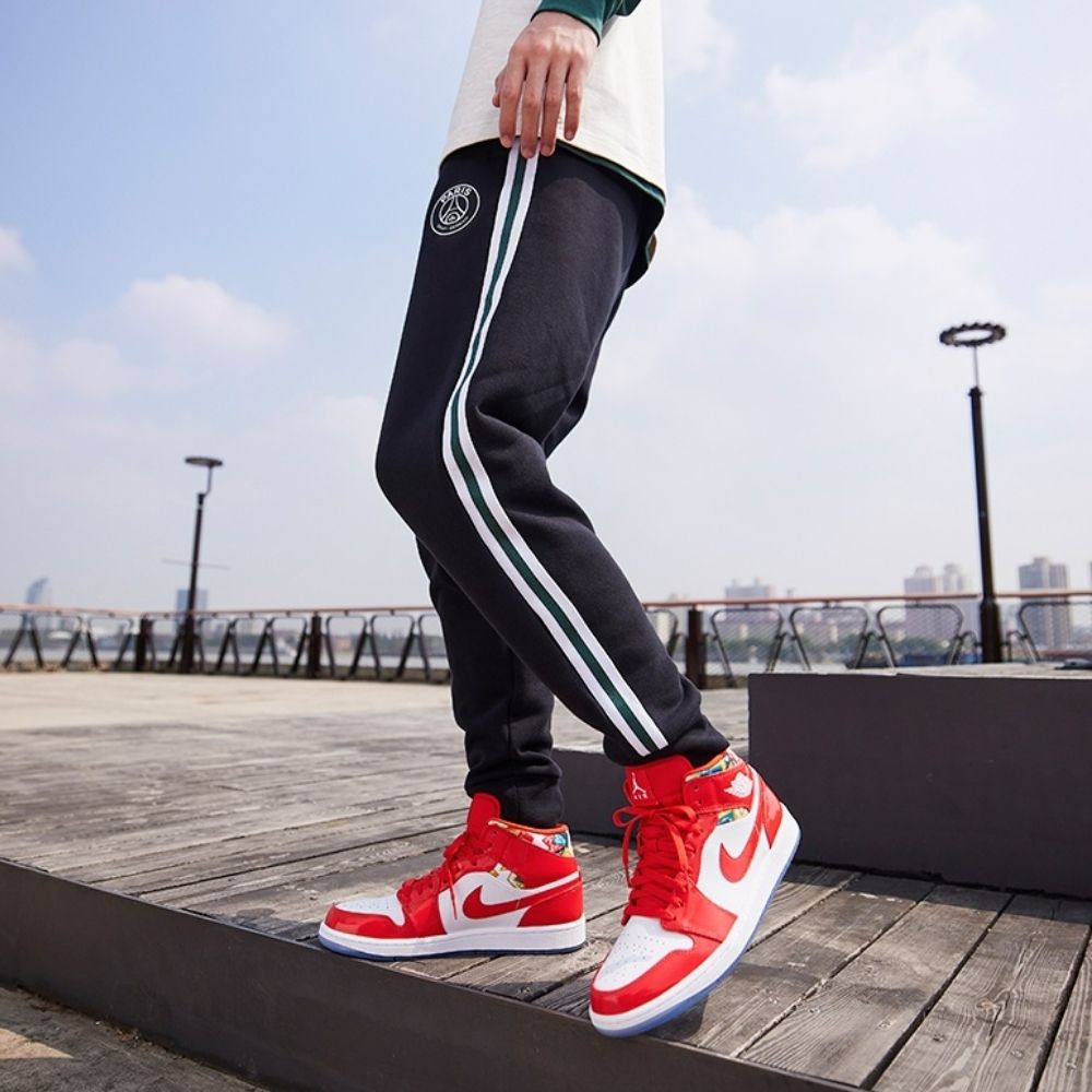 Air Jordan 1 Mid Barcelona Sweater Red White SE