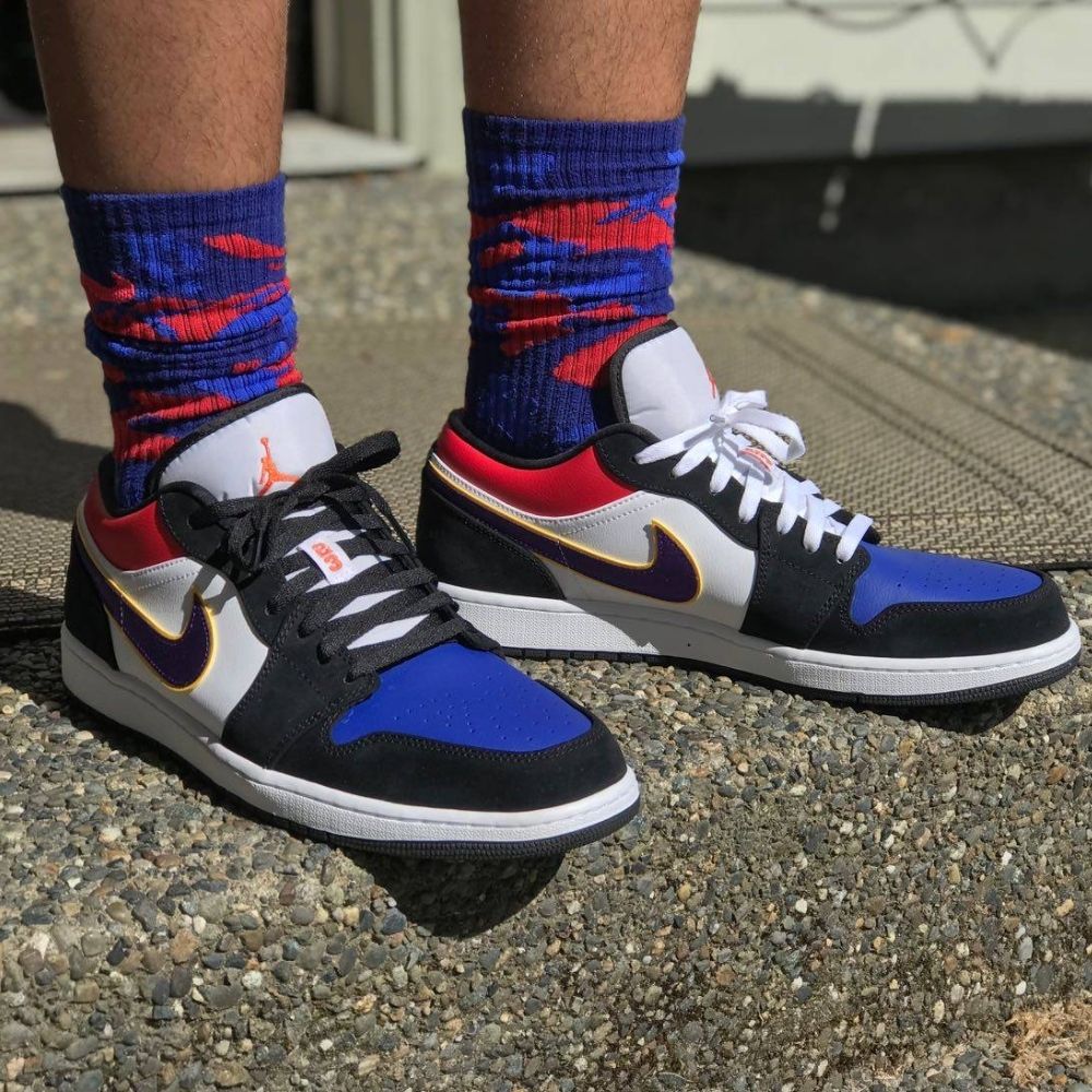 Air Jordan 1 Low Lakers Top 3 Black Court Purple