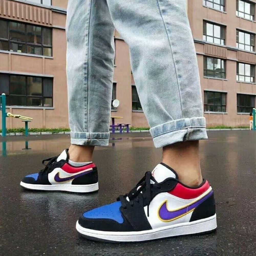 Air Jordan 1 Low Lakers Top 3 Black Court Purple