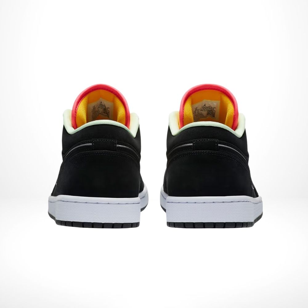 Air Jordan 1 Low Black Aurora Green Laser Orange
