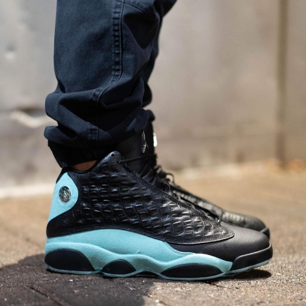 Air Jordan 13 Retro Black Island Green