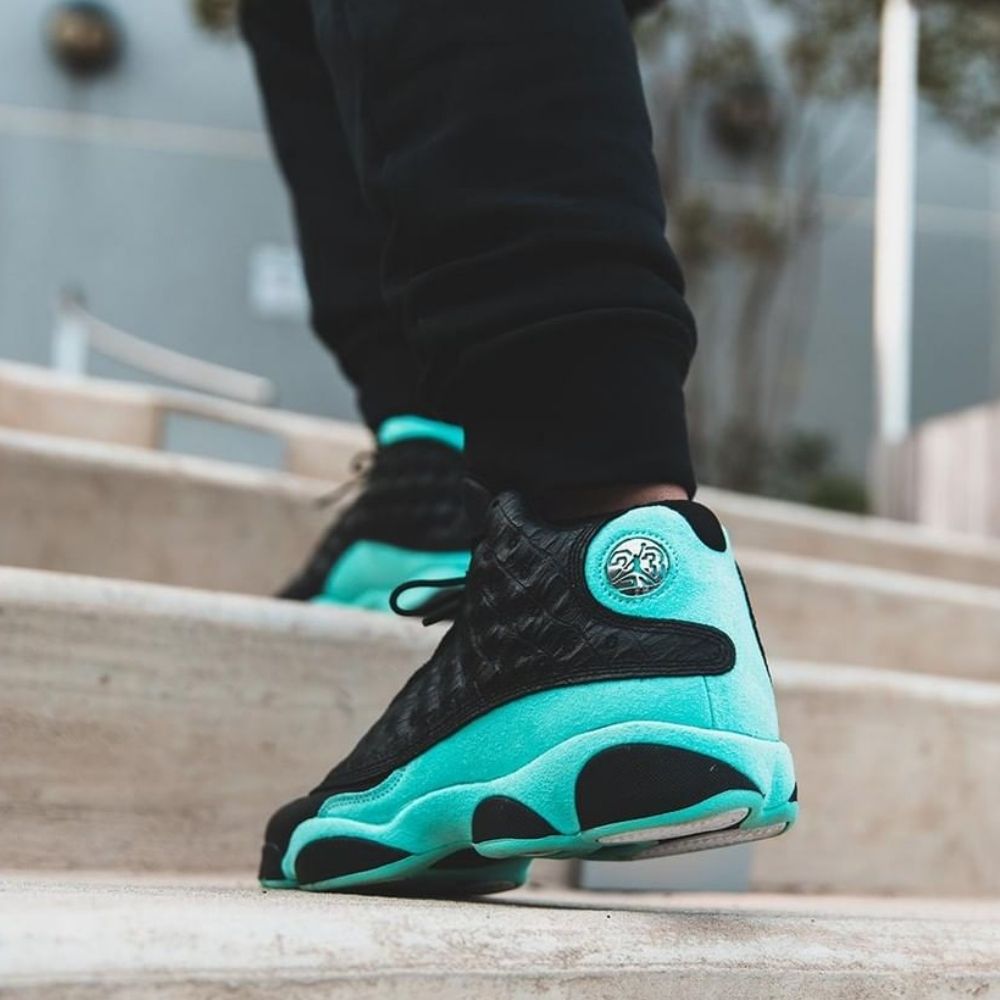 Air Jordan 13 Retro Black Island Green