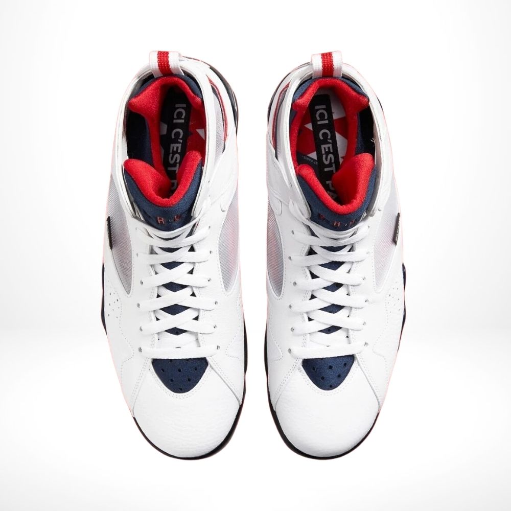 Air Jordan 7 Retro Paris Saint-Germain White College Navy