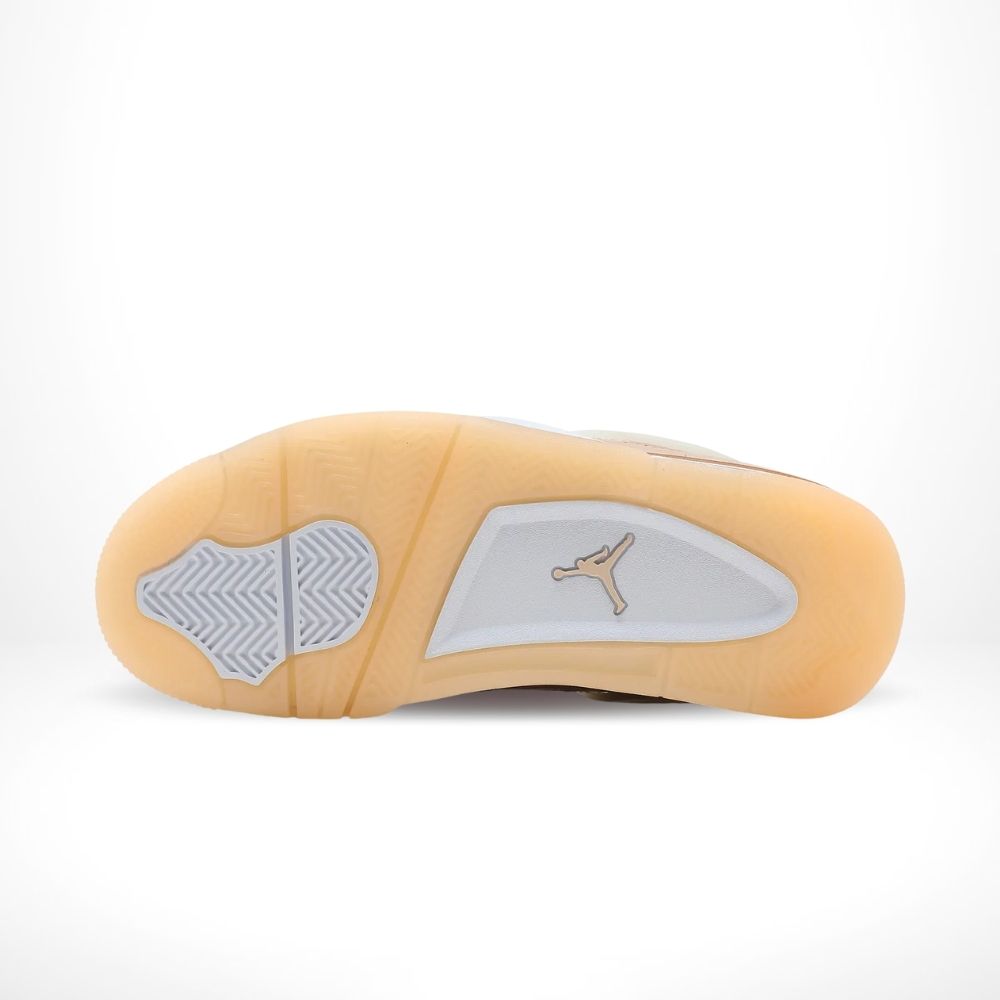 Air Jordan 4 Retro Shimmer Metallic Silver Orange