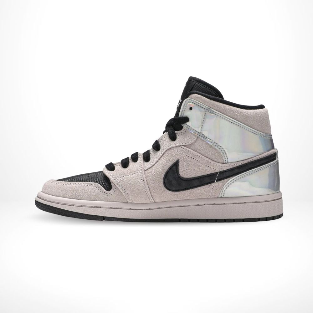 Air Jordan 1 Mid Dirty Powder Iridescent Rose Black