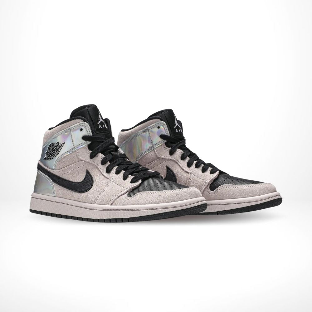 Air Jordan 1 Mid Dirty Powder Iridescent Rose Black