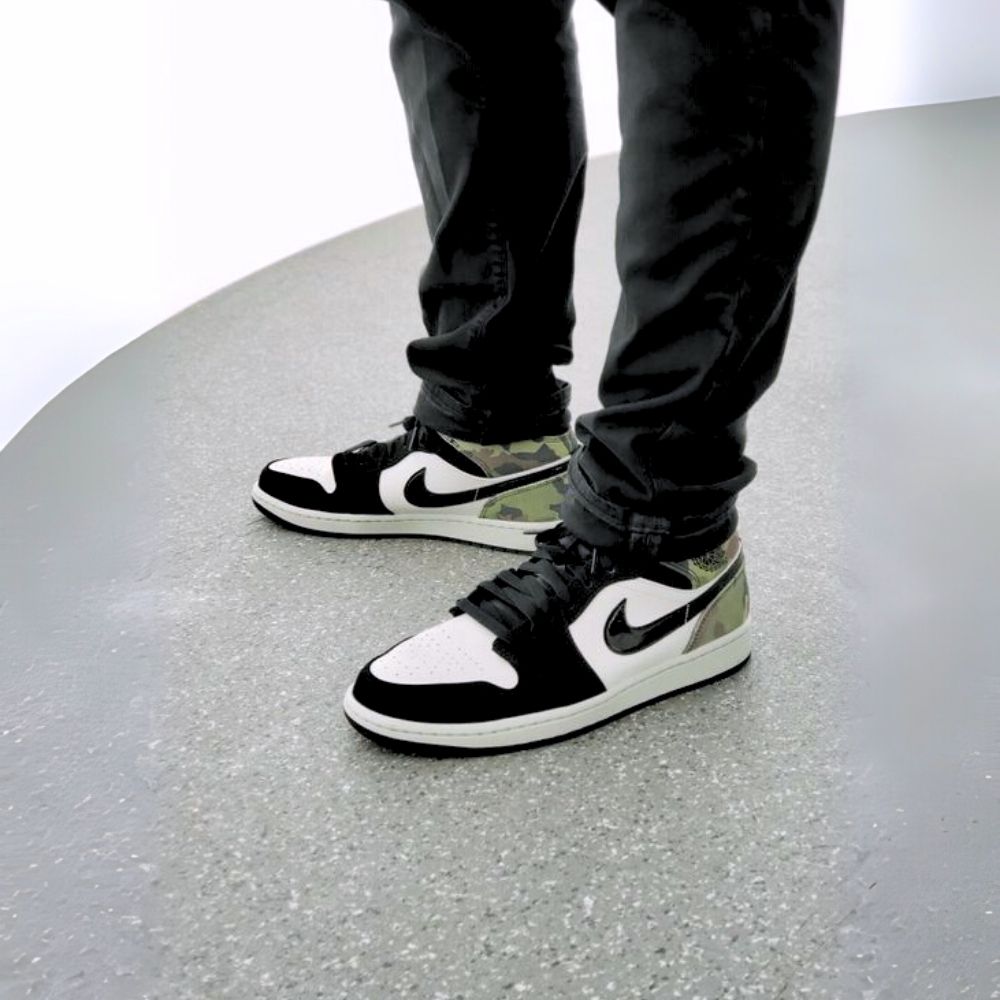 Air Jordan 1 Mid Camo Khaki Green Brown