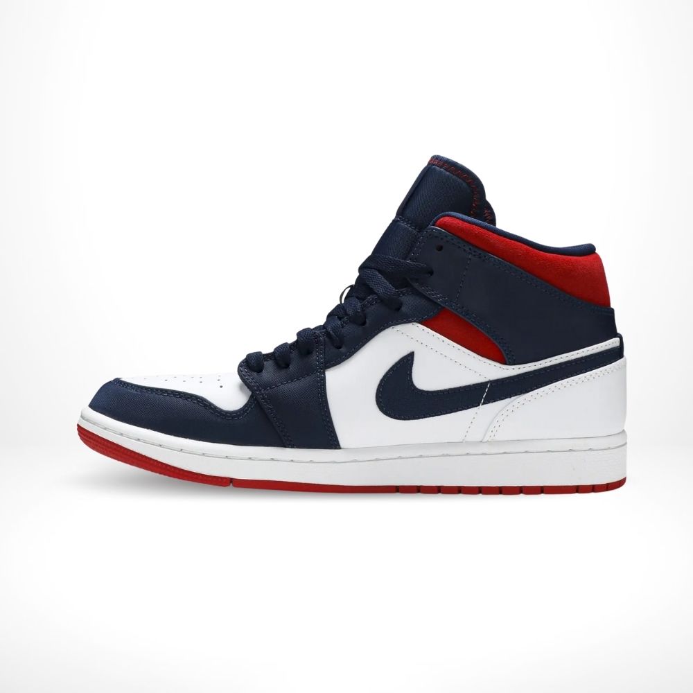 Air Jordan 1 Mid USA White Midnight Navy SE