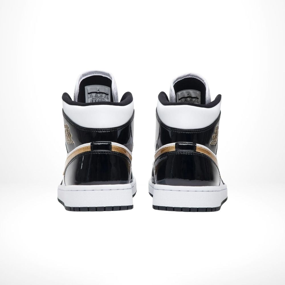 Air Jordan 1 Mid Patent Black Gold SE