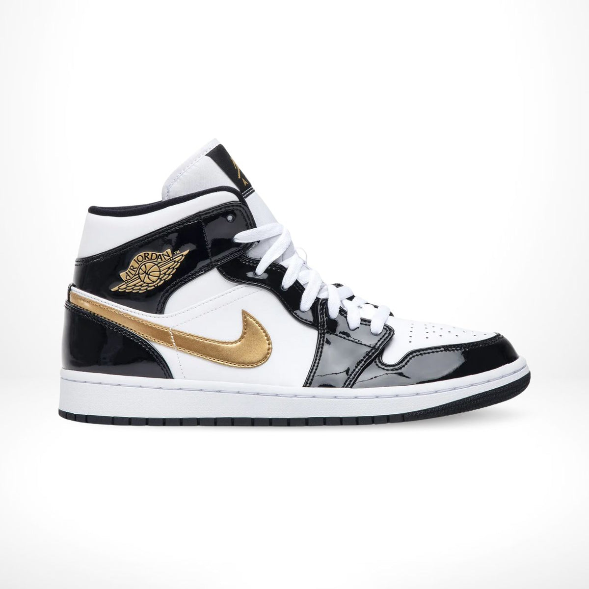 Air Jordan 1 Mid Patent Black Gold SE
