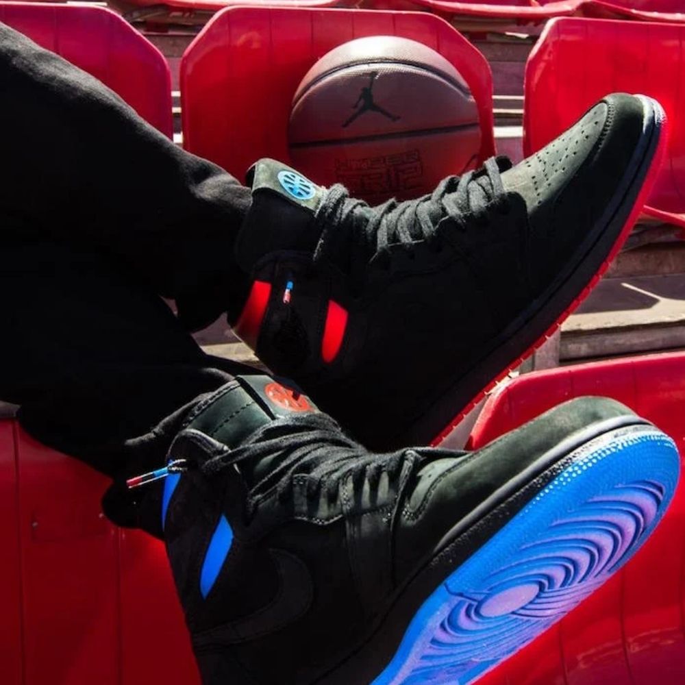 Air Jordan 1 Retro High OG Quai 54 Black Blue Red