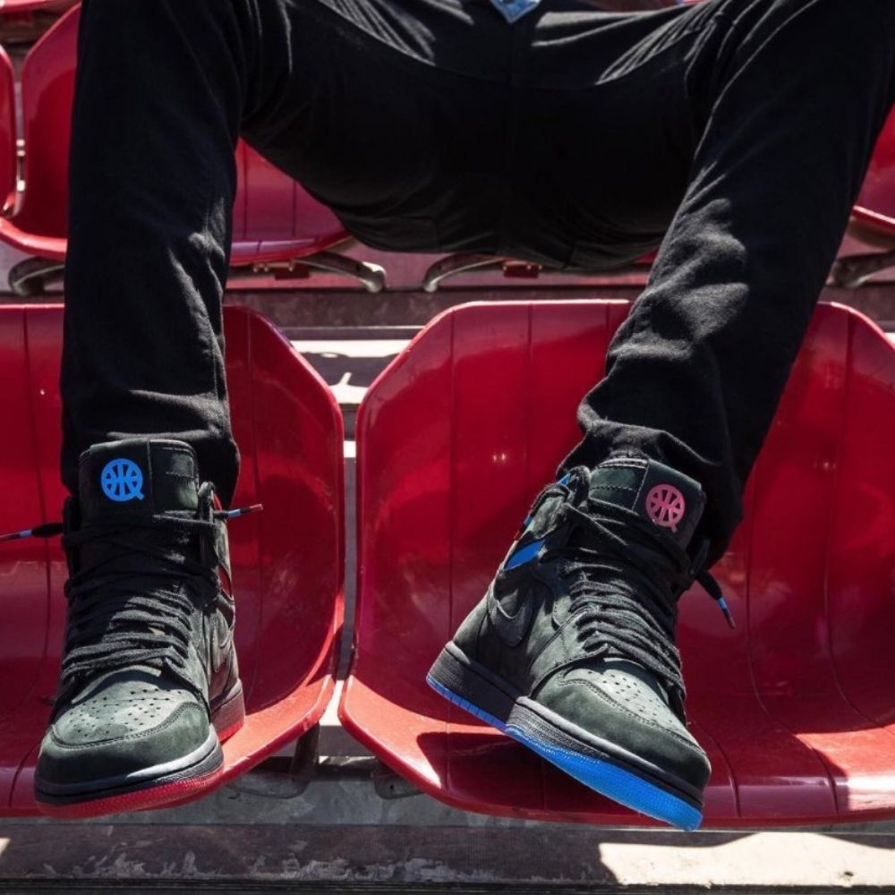 Air Jordan 1 Retro High OG Quai 54 Black Blue Red