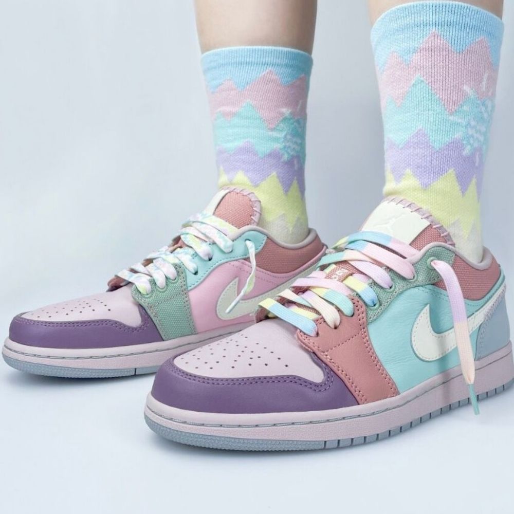 Air Jordan 1 Low Easter Pastel Teal Pink Purple