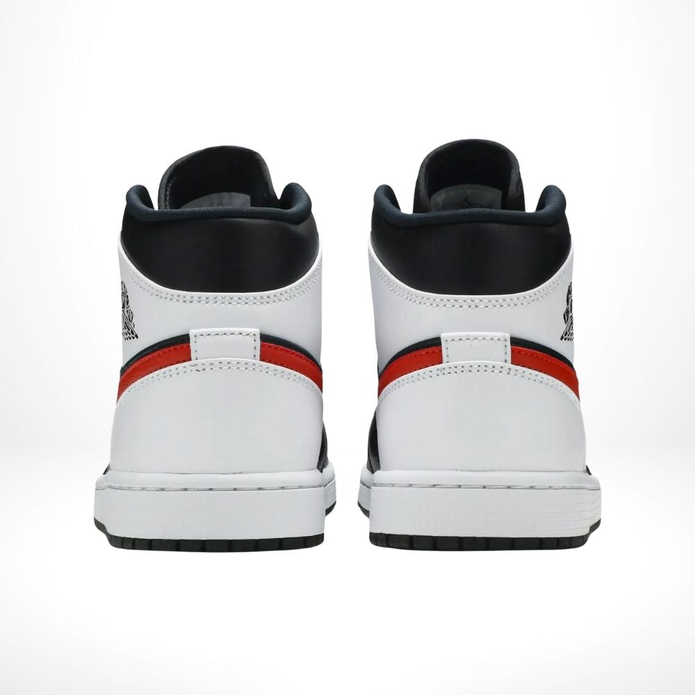 Air Jordan 1 Mid Black Chile Red White