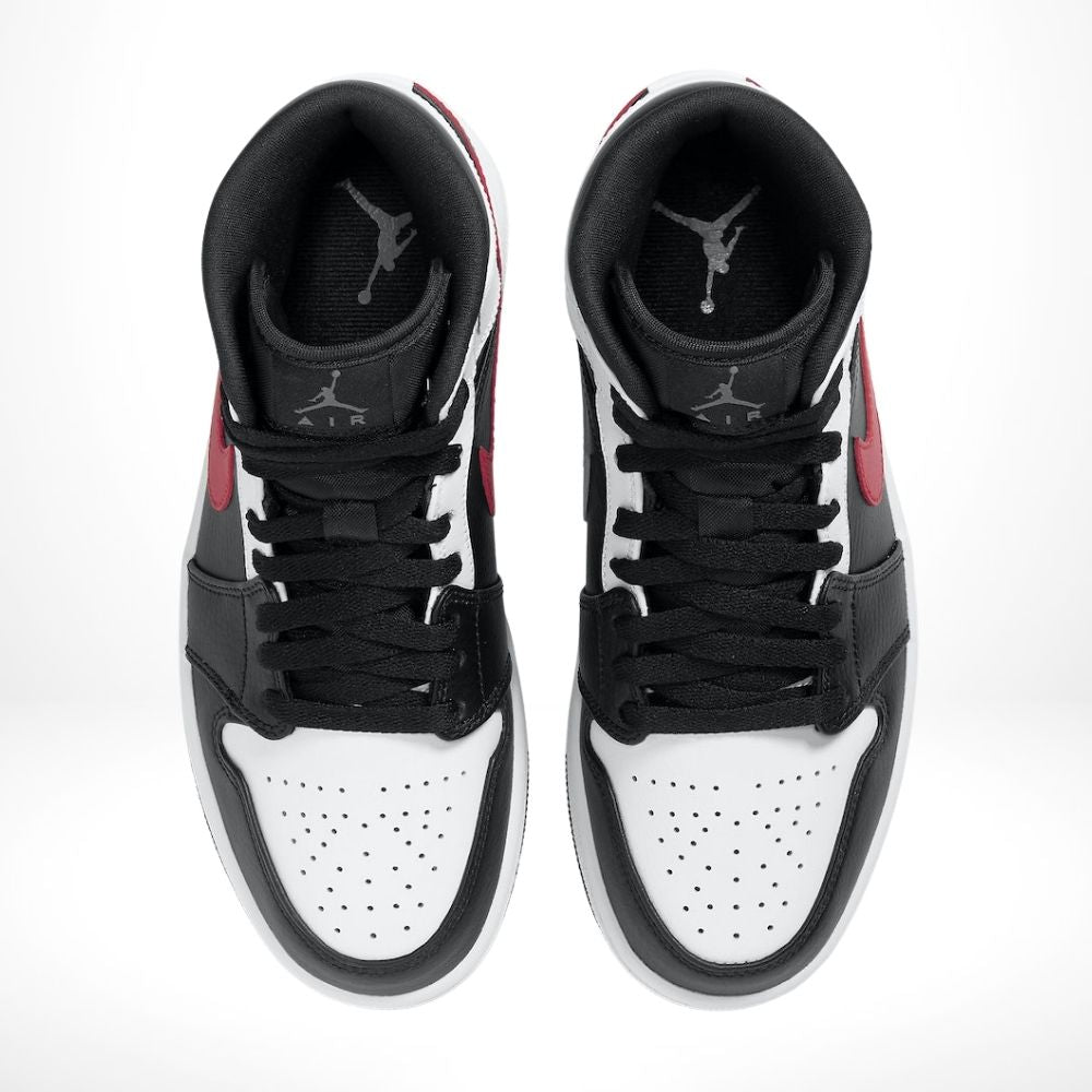 Air Jordan 1 Mid Black Chile Red White