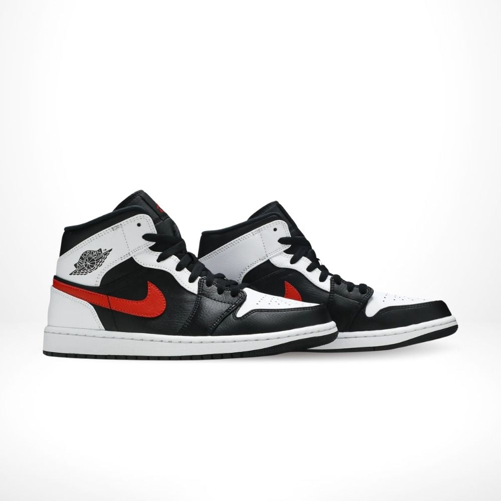 Air Jordan 1 Mid Black Chile Red White