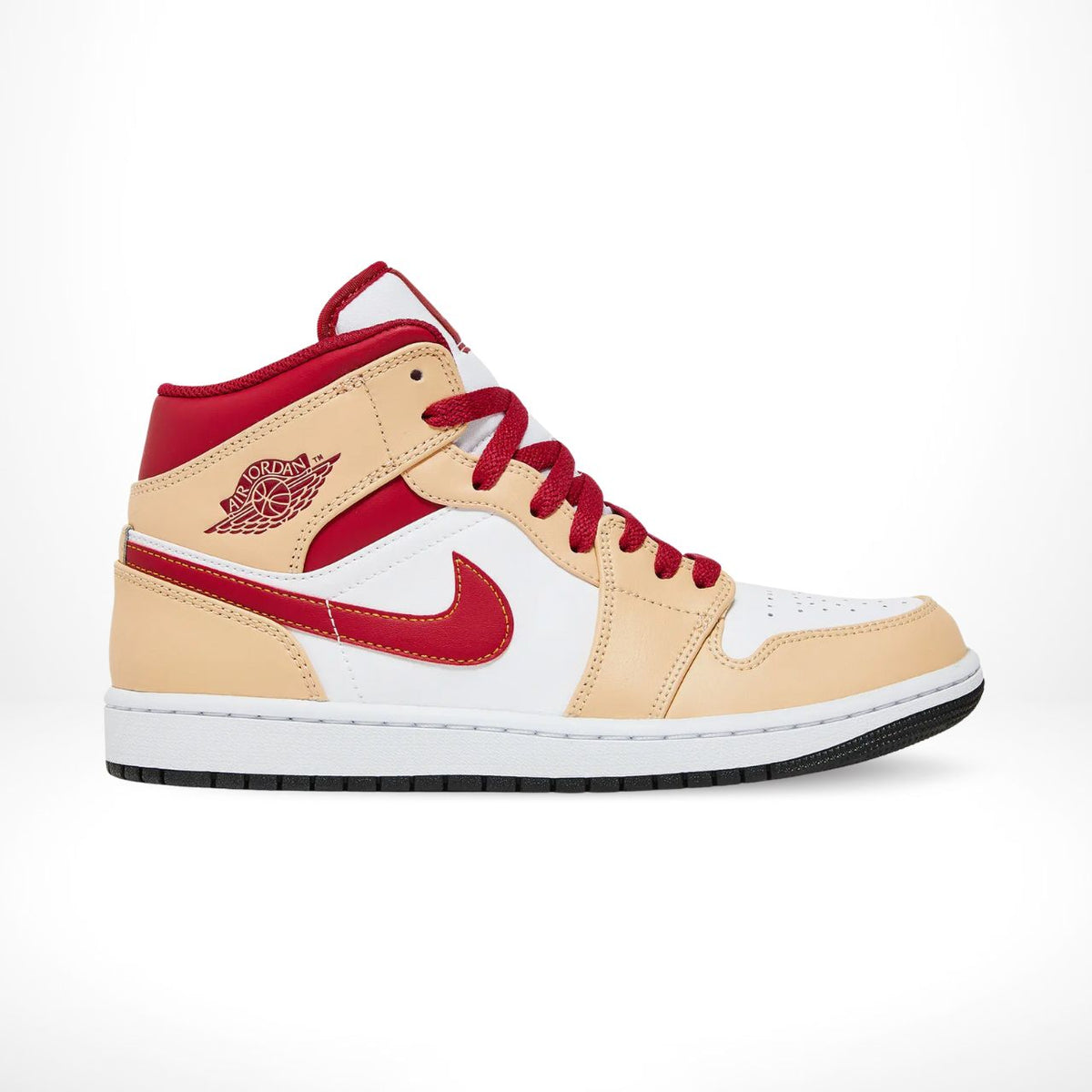 The Air Jordan 1 Mid Light Curry Cardinal