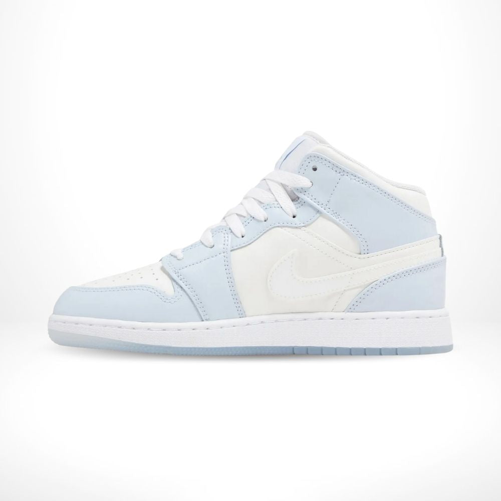 Air Jordan 1 Mid Glitter Swoosh White Blue SE