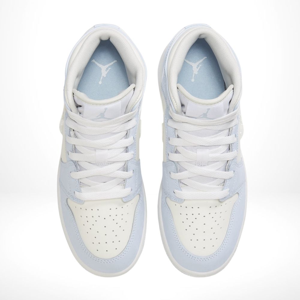 Air Jordan 1 Mid Glitter Swoosh White Blue SE