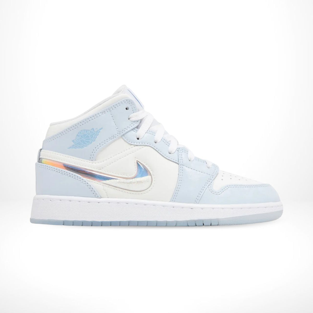 Air Jordan 1 Mid Glitter Swoosh White Blue SE